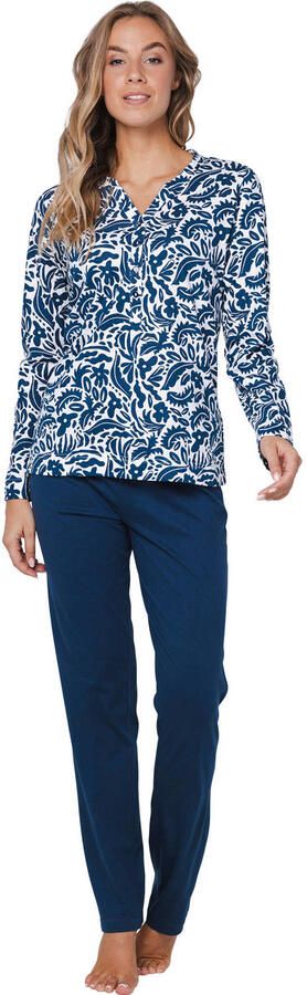 Pastunette pyjama donkerblauw wit - Foto 1