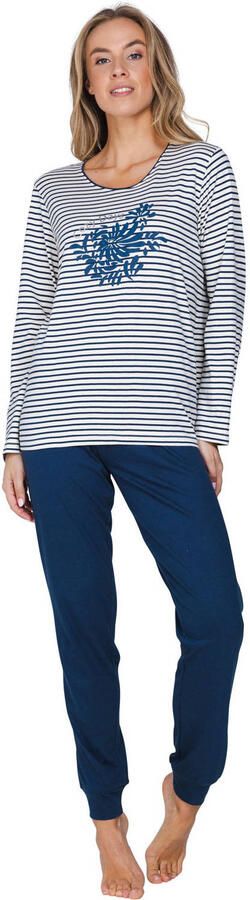 Pastunette pyjama donkerblauw wit