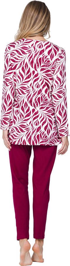 Pastunette pyjama donkerrood wit - Foto 2