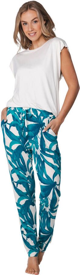 Pastunette pyjama wit turquoise