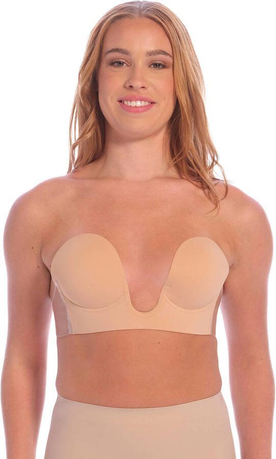 Perfect Secrets voorgevormde strapless plak bh Perfect Plunge Bra beige