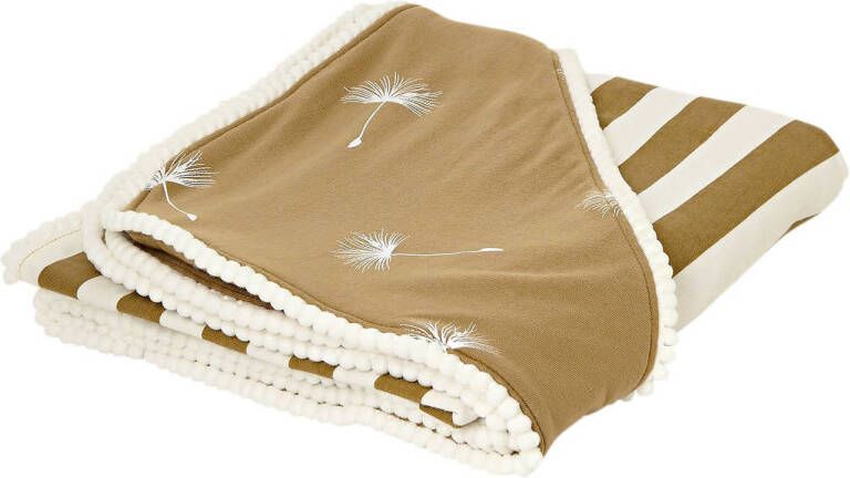 Petit Filippe baby wikkeldeken XL Dandelion 100x100 beige off white