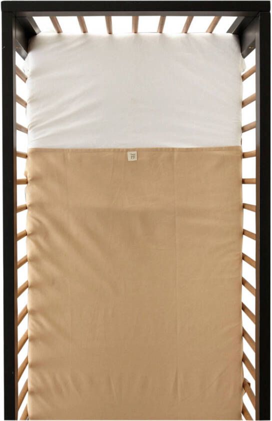 Petit Filippe linnen baby ledikantlaken 120x150 cm zand