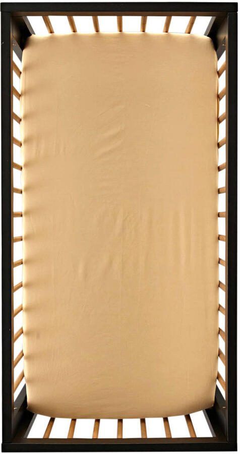 Petit Filippe Linnen baby ledikanthoeslaken 60x120 cm zand Beige