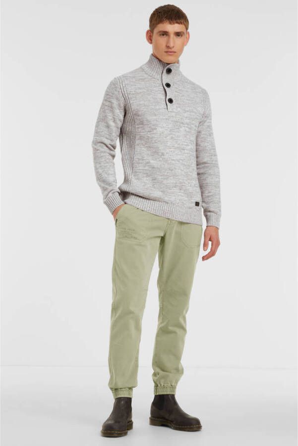 Petrol Industries gemêleerde schipperstrui antique white melee