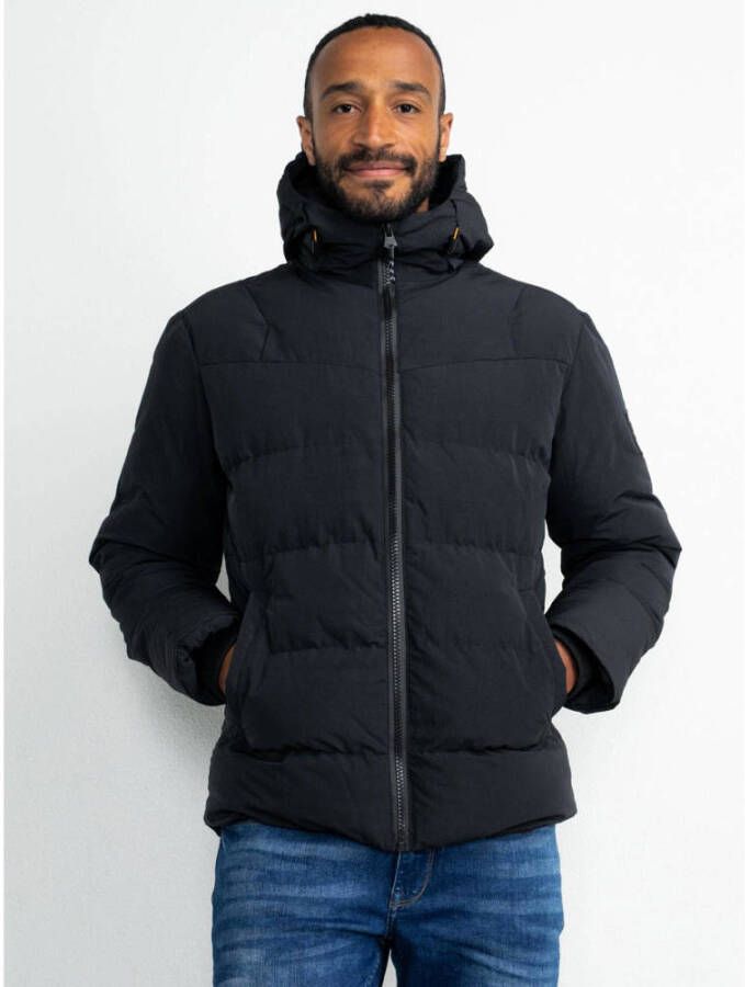 Petrol Industries Fleecejack met capuchon met boord met windstopper