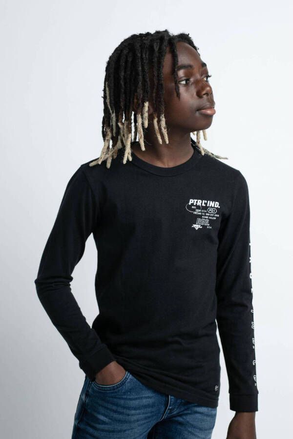 Petrol Industries longsleeve met printopdruk zwart