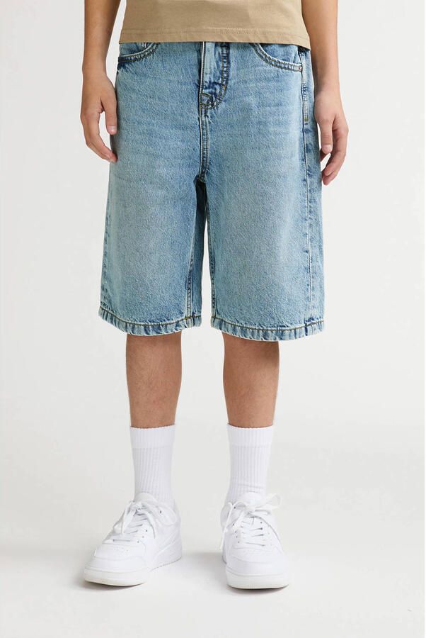 Petrol Industries denim loose short light blue denim