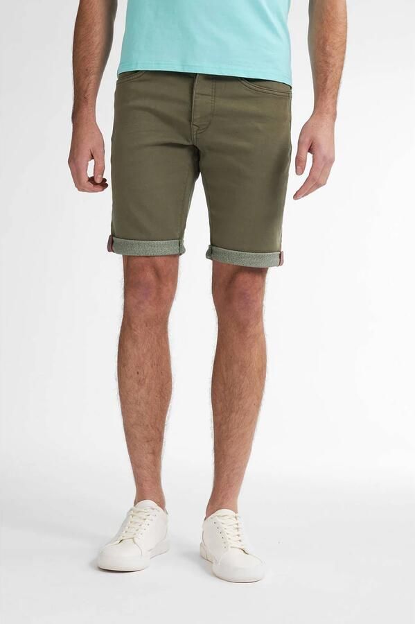 Petrol Industries Broek Denim Short Jackson Olijfgroen