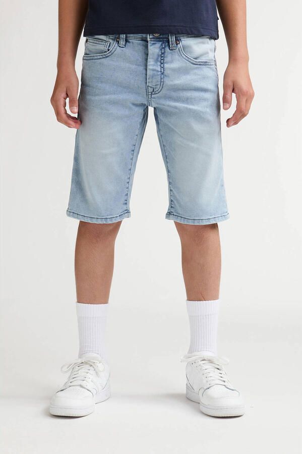 Petrol Industries denim slim short light blue denim