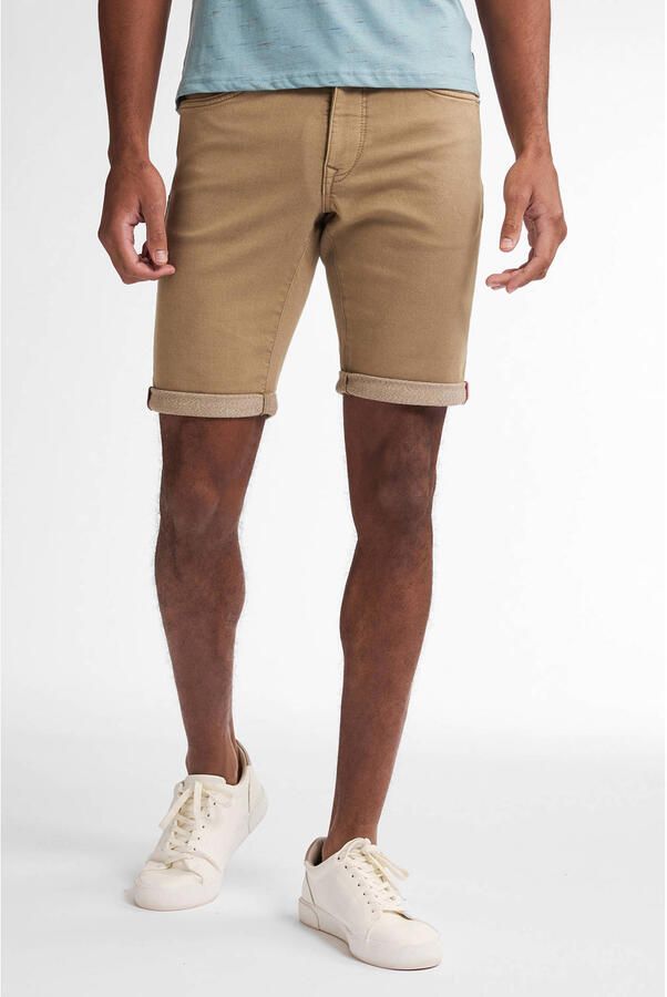 Petrol Industries denim slim short light tan