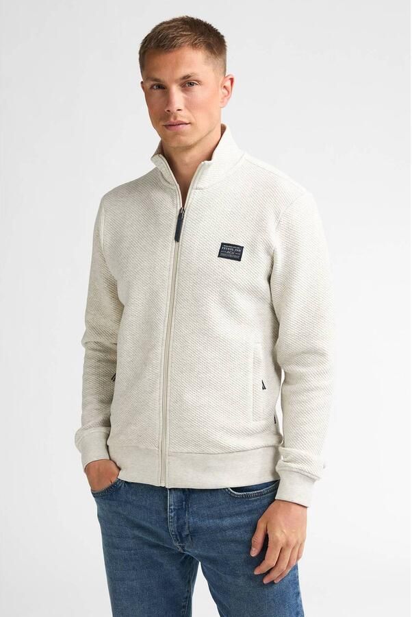 Petrol Industries gemêleerd sweatvest wit