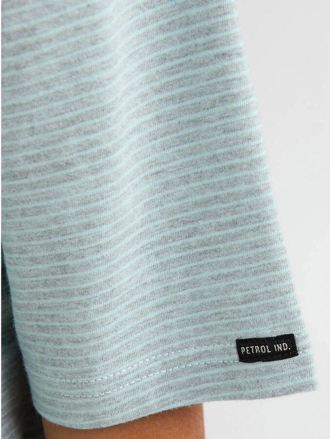Petrol Industries gestreepte T-shirt mintgroen - Foto 2