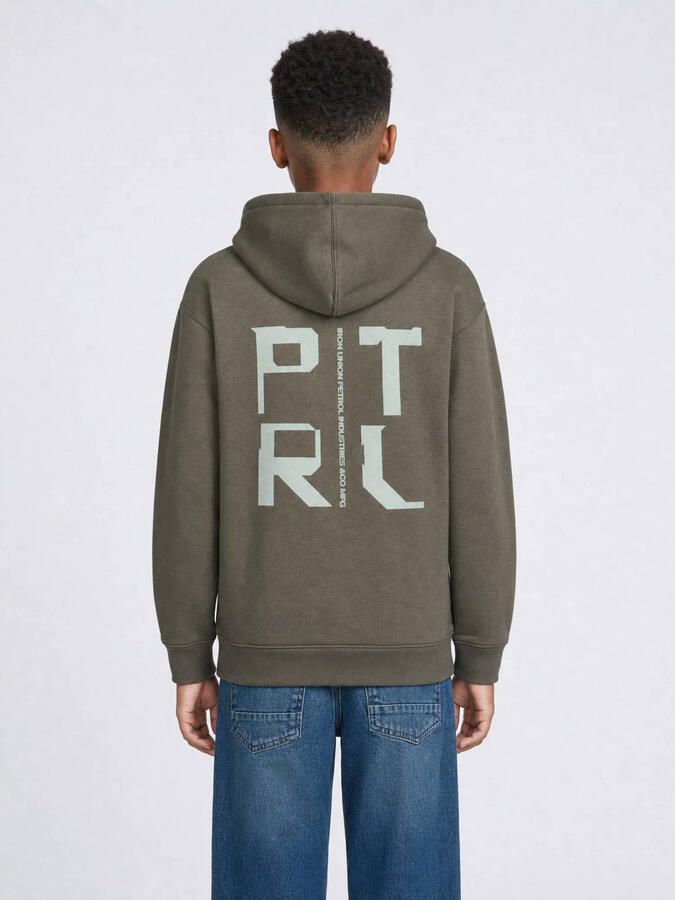 Petrol Industries hoodie met backprint antraciet - Foto 3