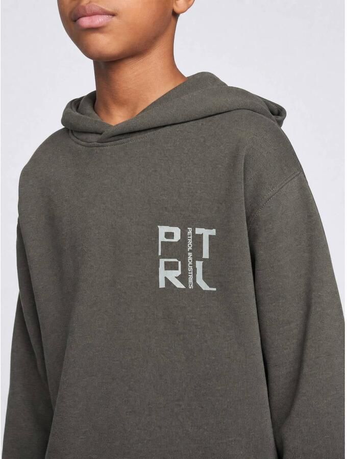 Petrol Industries hoodie met backprint antraciet - Foto 2