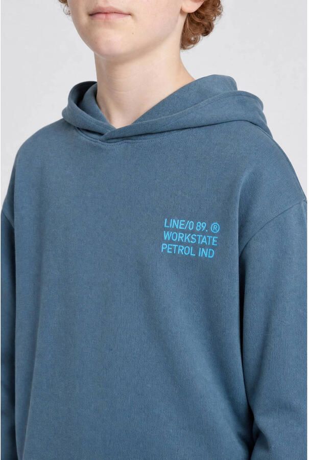 Petrol Industries hoodie met backprint blauw Sweater Backprint - Foto 2