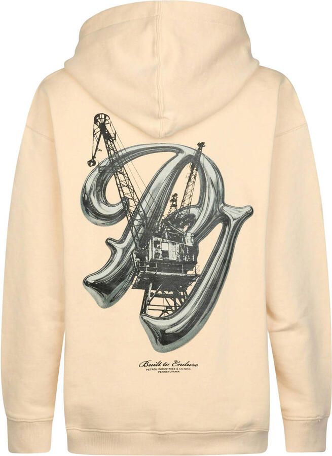 Petrol Industries hoodie met backprint crème - Foto 3