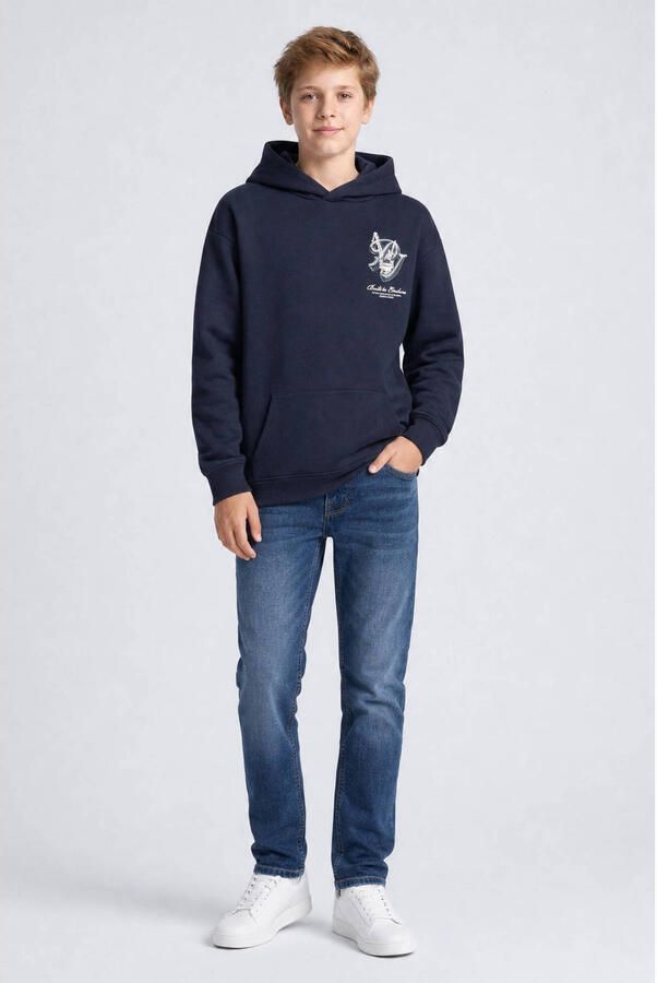 Petrol Industries hoodie met backprint donkerblauw - Foto 2