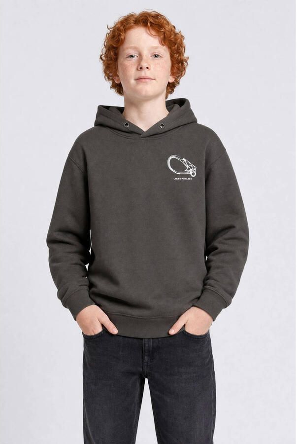 Petrol Industries hoodie met backprint donkergroen