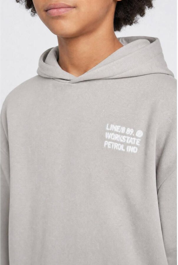 Petrol Industries hoodie met backprint grijs Sweater Backprint - Foto 2