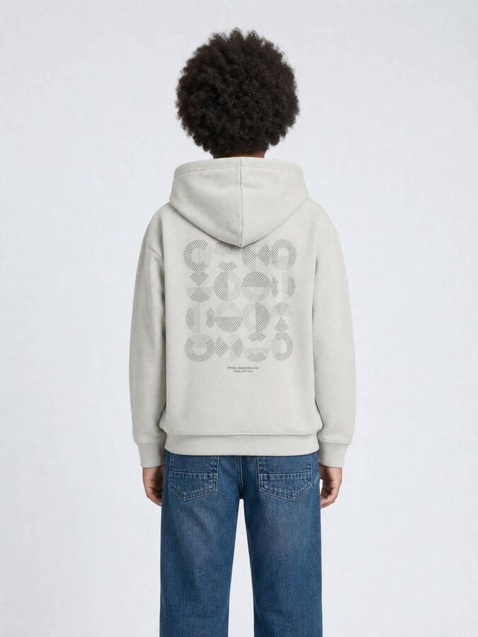 Petrol Industries hoodie met backprint lichtgrijs Sweater Backprint - Foto 3