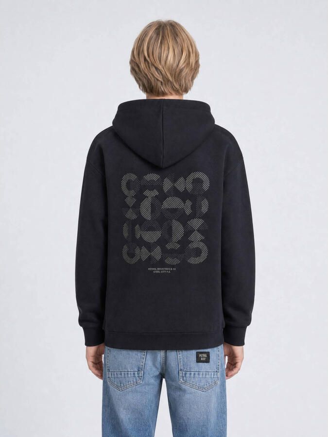 Petrol Industries hoodie met backprint zwart Sweater Backprint - Foto 3