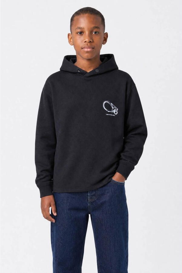 Petrol Industries hoodie met backprint zwart - Foto 2