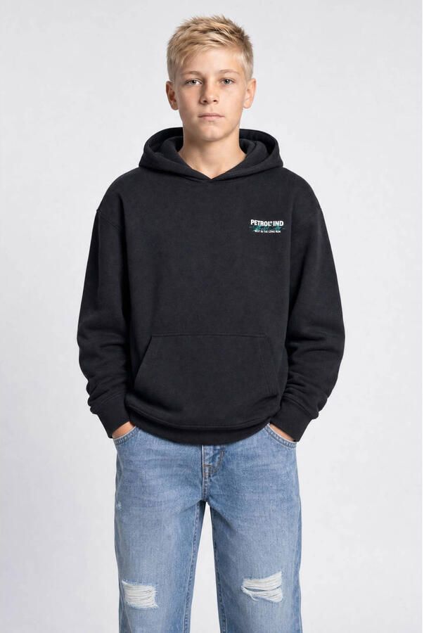 Petrol Industries hoodie met backprint zwart - Foto 2