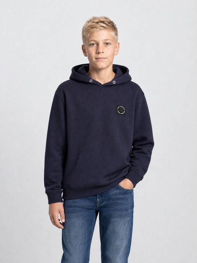 Petrol Industries hoodie met logo donkerblauw
