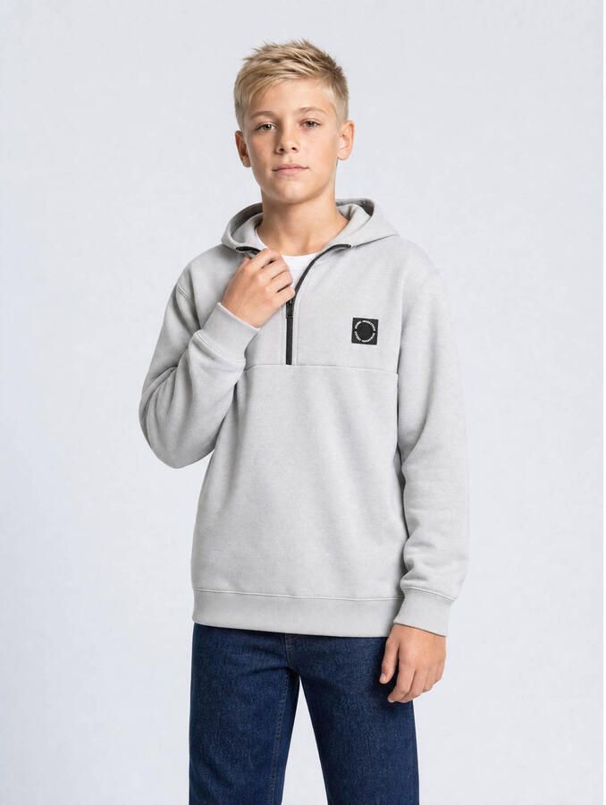 Petrol Industries hoodie met logo grijs
