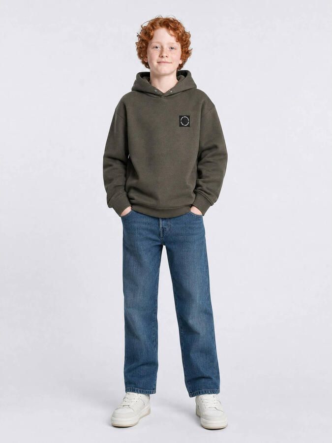 Petrol Industries hoodie met logo kaki Sweater Groen Logo - Foto 2