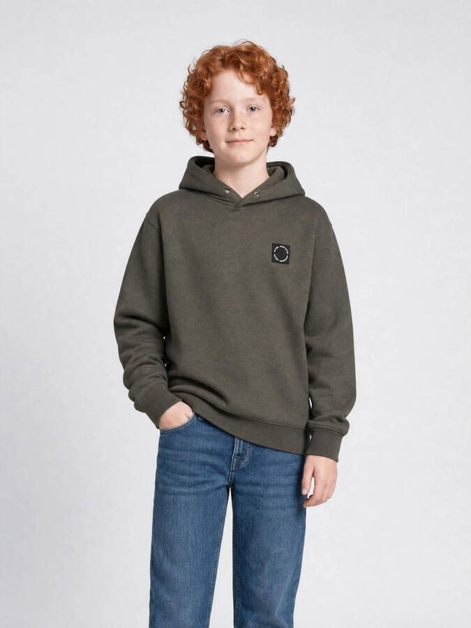 Petrol Industries hoodie met logo kaki Sweater Groen Logo