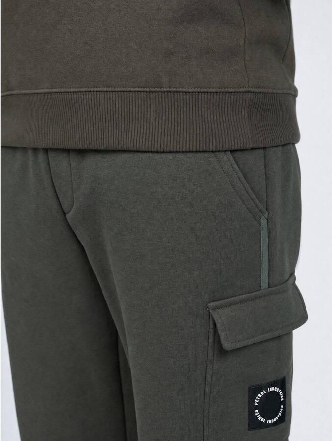 Petrol Industries junior relaxed fit cargo joggingbroek kaki Groen Jongens Sweat - Foto 2