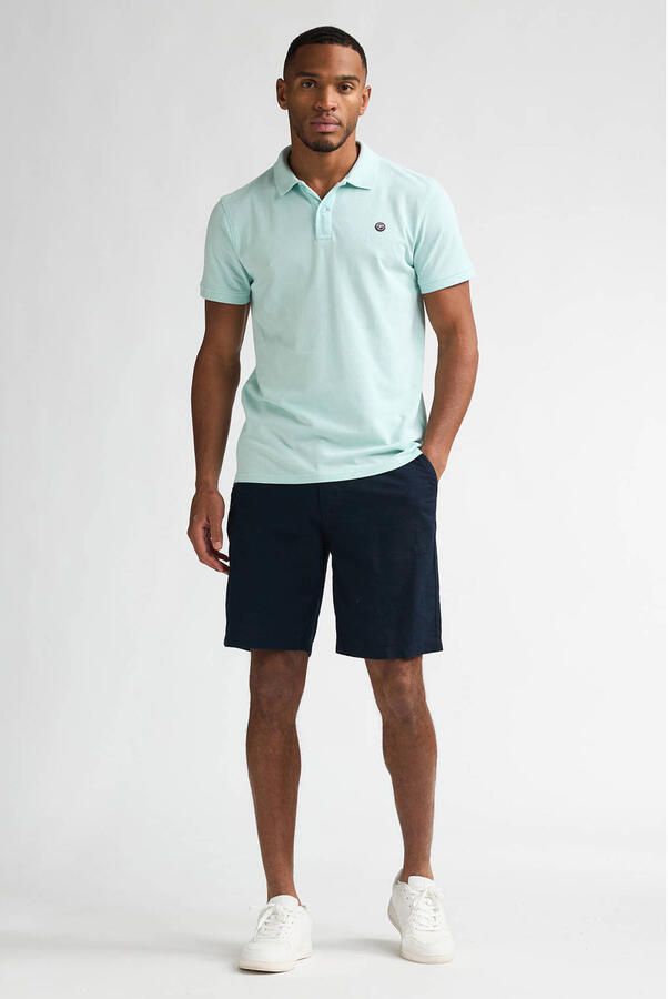Petrol Industries linnen chino short donkerblauw - Foto 2