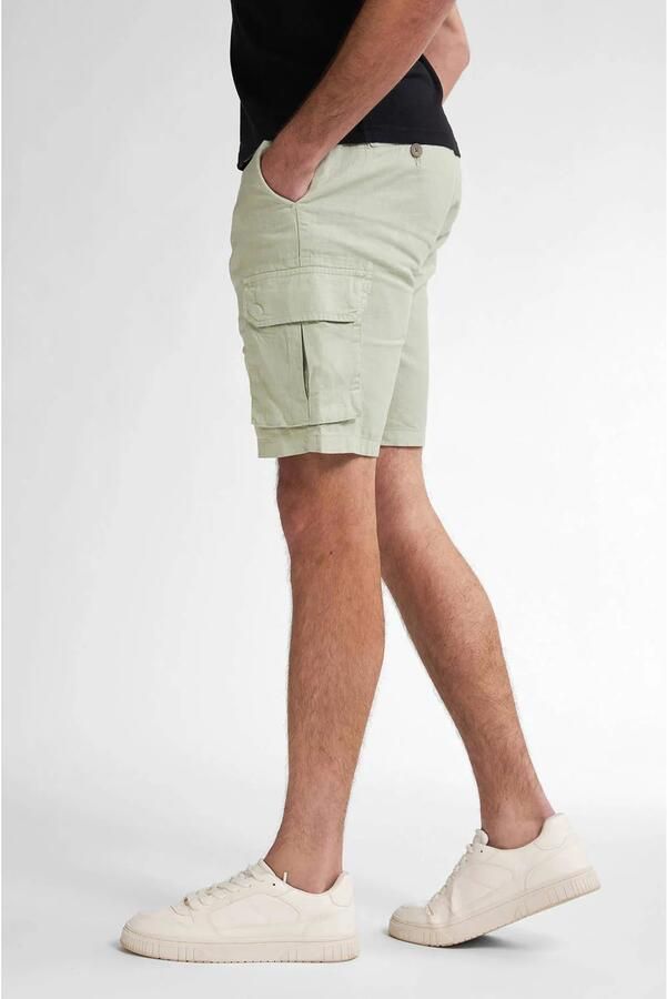 Petrol Industries linnen regular cargo short lichtgroen - Foto 3