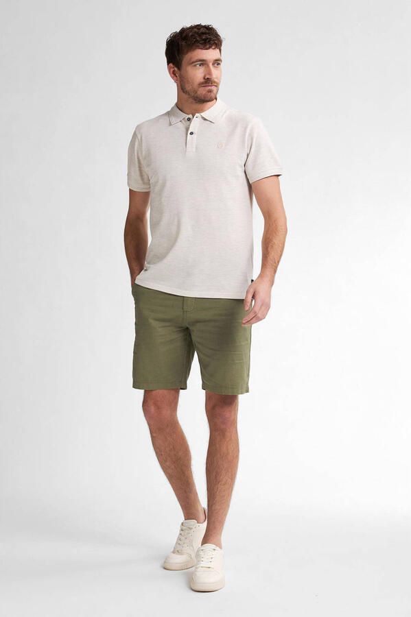 Petrol Industries linnen regular chino short olijfgroen - Foto 3