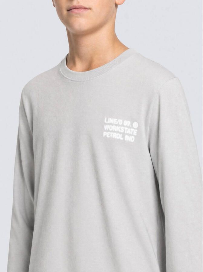 Petrol Industries longsleeve met backprint grijs - Foto 2