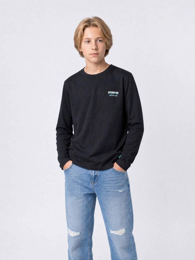 Petrol Industries longsleeve met backprint zwart