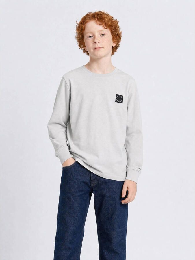 Petrol Industries longsleeve met logo lichtgrijs