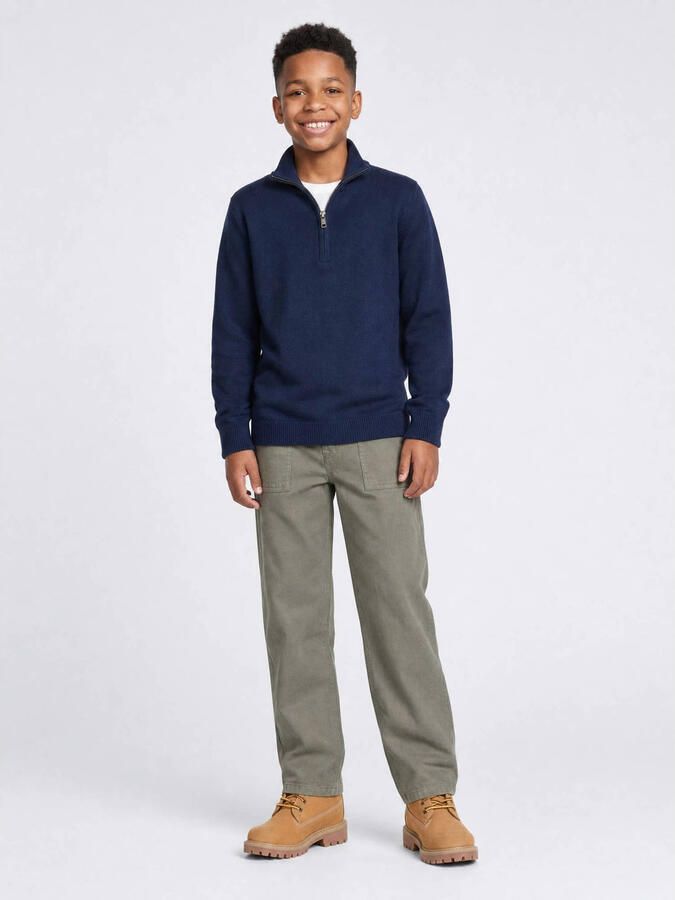 Petrol Industries loose fit jeans kaki Groen Jongens Denim Effen - Foto 2
