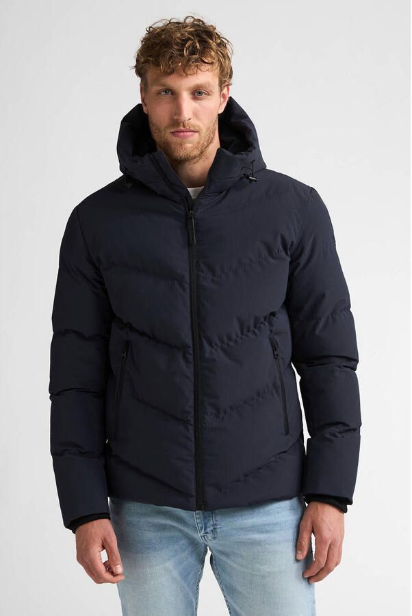 Petrol Industries pufferjas donkerblauw