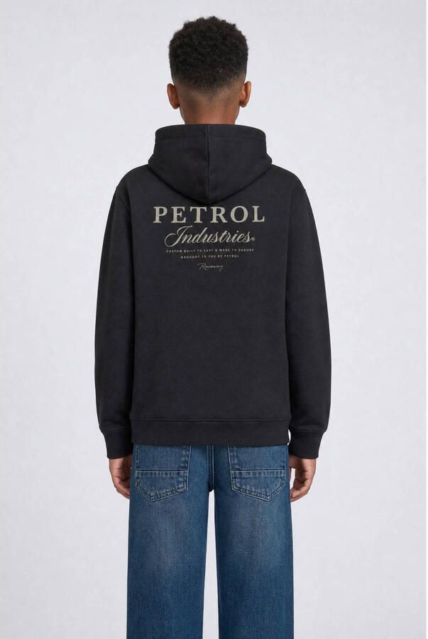 Petrol Industries rechtvallende hoodie met logo zwart Sweater Logo - Foto 2