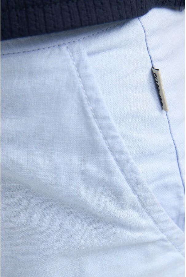 Petrol Industries regular fit chino short met linnen lichtblauw - Foto 2