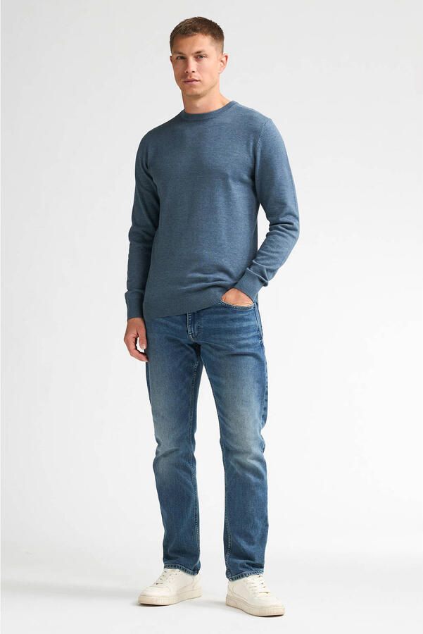 Petrol Industries regular fit gebreide gemêleerde trui blauw - Foto 3