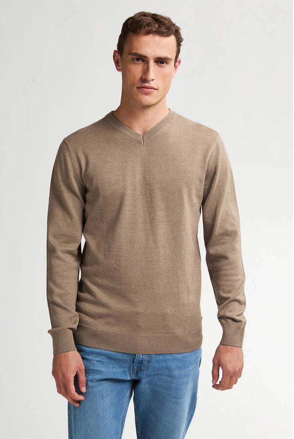 Petrol Industries Trui met V-hals V-Neck Basi Materiaalmix met katoenpercentage - Foto 2