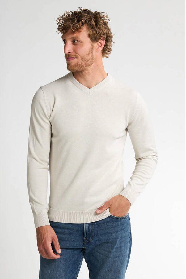 Petrol Industries Trui met V-hals V-Neck Basi Materiaalmix met katoenpercentage - Foto 3