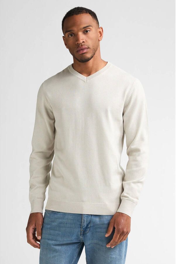 Petrol Industries Trui met V-hals V-Neck Basi Materiaalmix met katoenpercentage - Foto 4