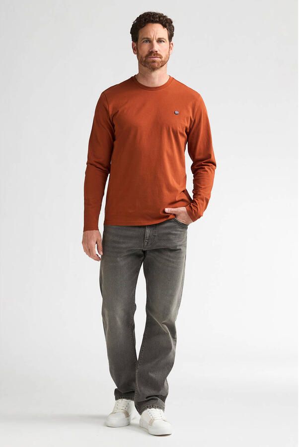 Petrol Industries regular fit longsleeve donkeroranje - Foto 2