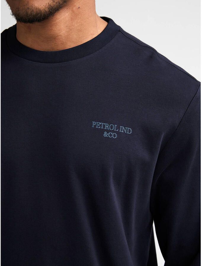 Petrol Industries regular fit longsleeve met logo donkerblauw - Foto 2