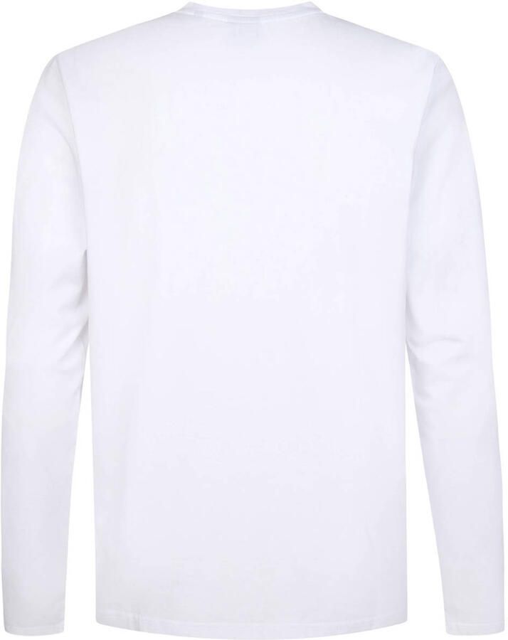 Petrol Industries regular fit longsleeve wit